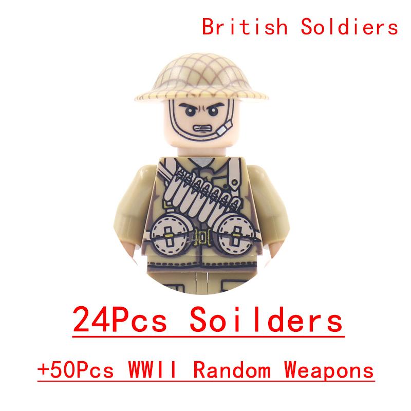 Non-Toxic Wwii Military North African Campaign Wheeled Armored Vehicle Tank Cannon Soldier Figures Building Blocks Weapon Truck Army Toy