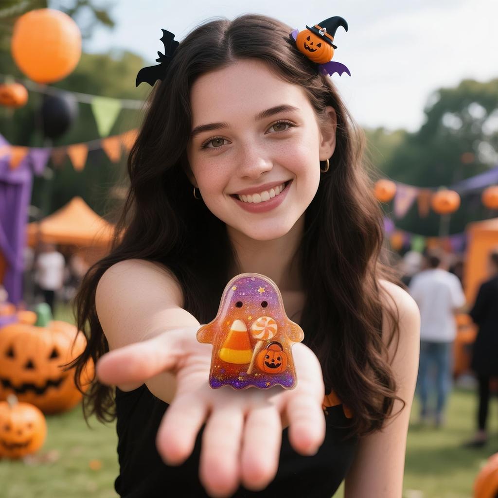 Pocket Comfort Ghost:  In Pockets, Halloween Cute Little Pocket Ghostly Tokens With Support Motivational Cards, Halloween Decorations Thoughtfu