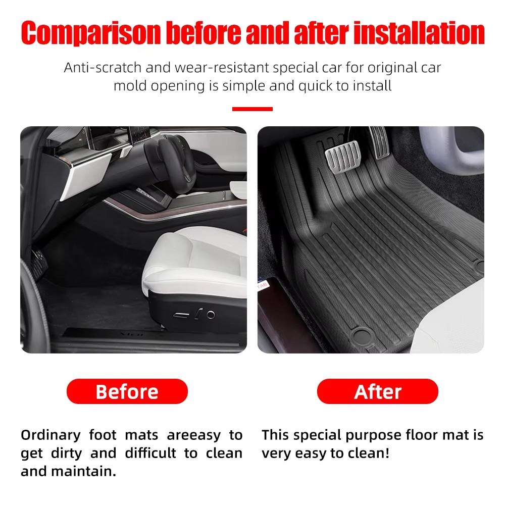 for NIO ET5 2022-2024 Car Floor Mats Protective Mat Car Interior Accessories Waterproof Cargo Liner Trunk Pad Left Hand Drive