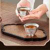 KAMJOVE Pure Titanium Double-Layer Anti-Scald Small Tea Cup Tasting Cup Master Tea Cup Kung Fu Tea Cup Home Use