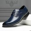 New Men Leather Shoes High Quality Casual Shoes For Men Comfortable Formal Dress Men Flats Lace-Up Oxfords Shoes