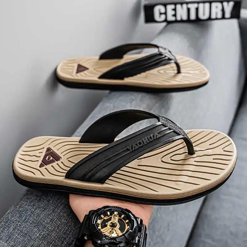 Autumn-spring Nonslip Men Business Flip Flops Slippers Hawaiian Sandals Red Shoes Sneakers Sports Super Brand Class Model