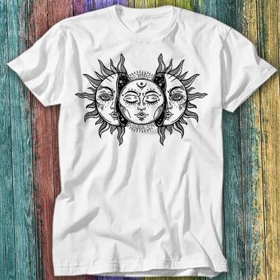 Sun  Moon Kisses Zen OM Yoga Best Gift Planet Universe T Shirt Top Tee 478