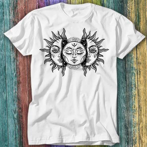 

Sun Moon Kisses Zen OM Yoga Best Gift Planet Universe T Shirt Top Tee 478 XL