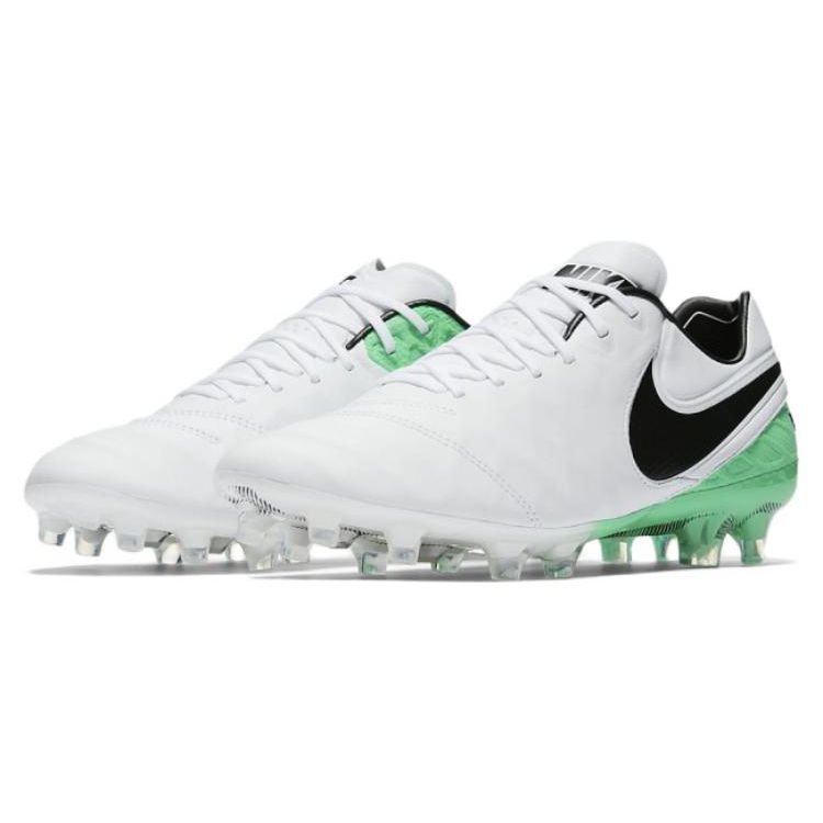 Nike Tiempo Legend 6 FG Herren Fußballschuhe Weiß Schwarz-Elektrogrün 819177-103