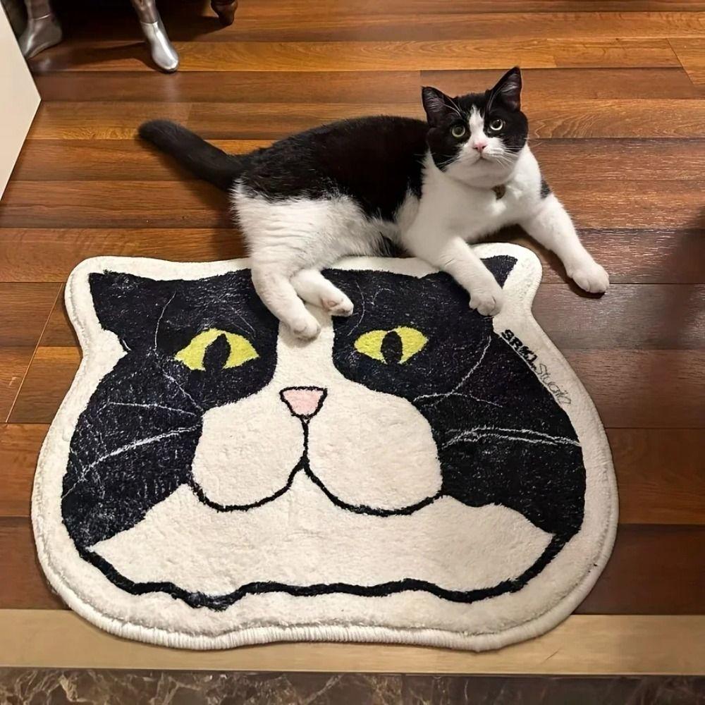 High Quality Cat Floor Mat Cashmere Anti Slip Bath Mat Stain Resistant Waterproof Doormat Bedroom