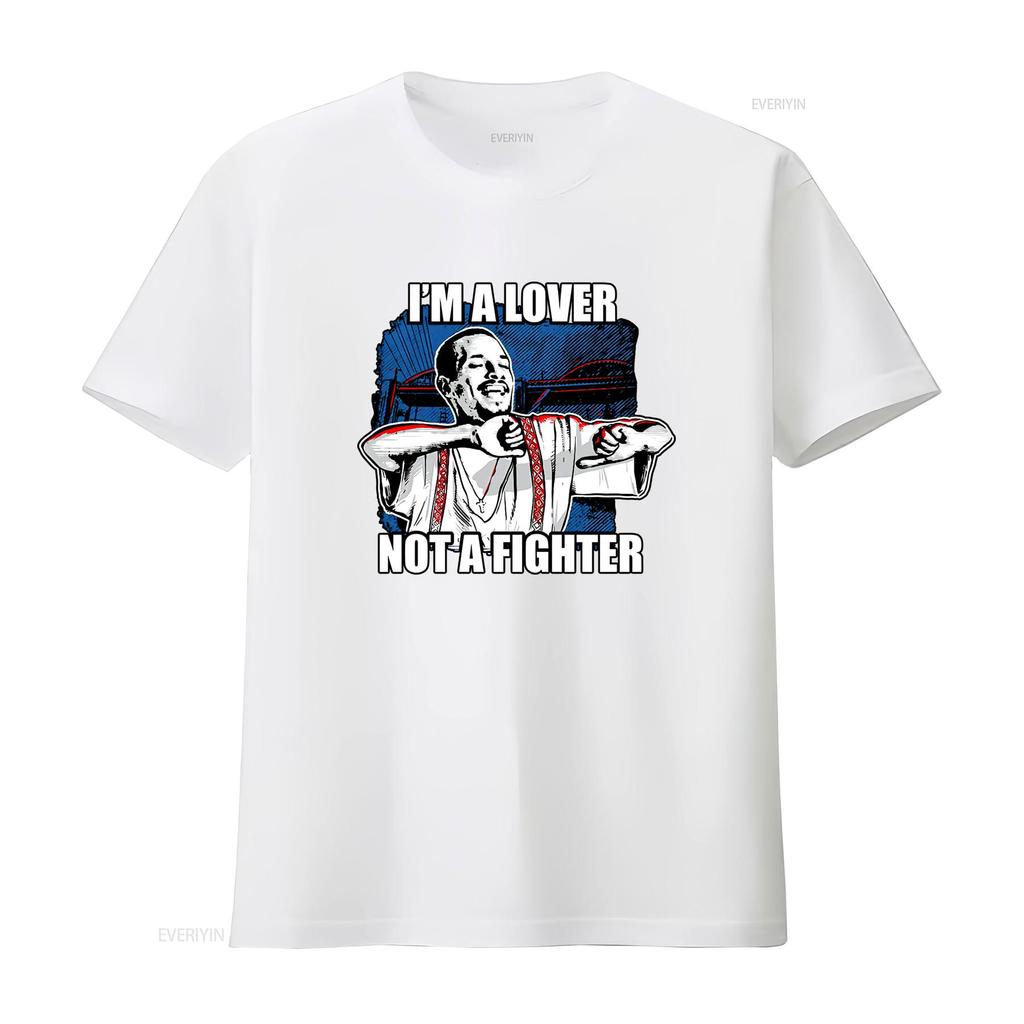 Blood in Out T Shirt Im a Lover Not Fighter for Men American Style vintage Washed Soft streetwear Comfortable homme graphic