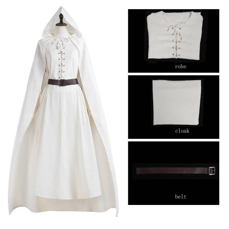 Потрясающий костюм Гэндальфа для косплея на Хэллоуин, включающий плащ и мантию. Унисекс. L