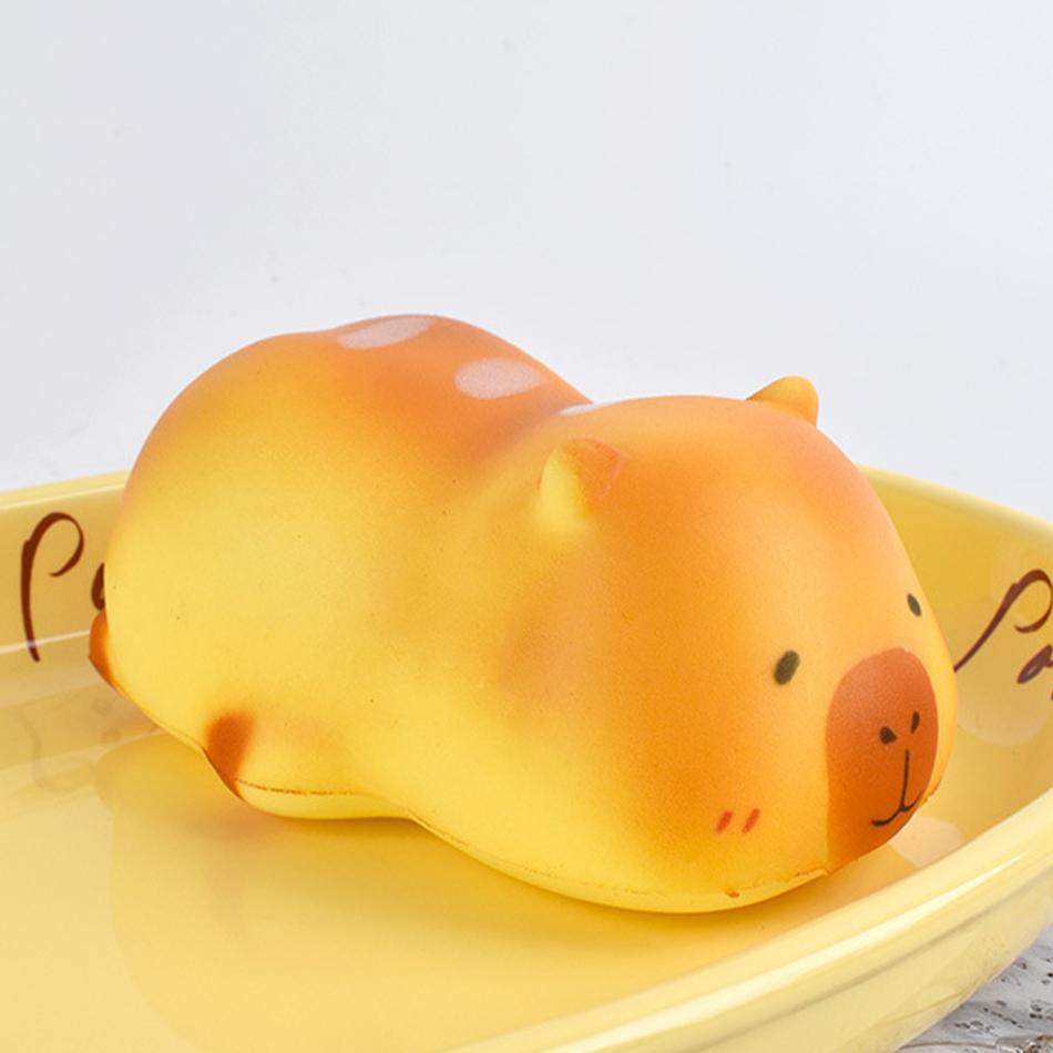 Capybara Squishy Speelgoed Knijpspeelgoed Langzame Terugslag Stressverlichting Zacht Knijp Anti-Angst Speelgoed Voor Studenten Kantoorpersoneel orange
