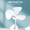 Mini LED Ceiling Fan Light with E27 Base USB Option for Bedrooms and Living Rooms Versatile and Compact