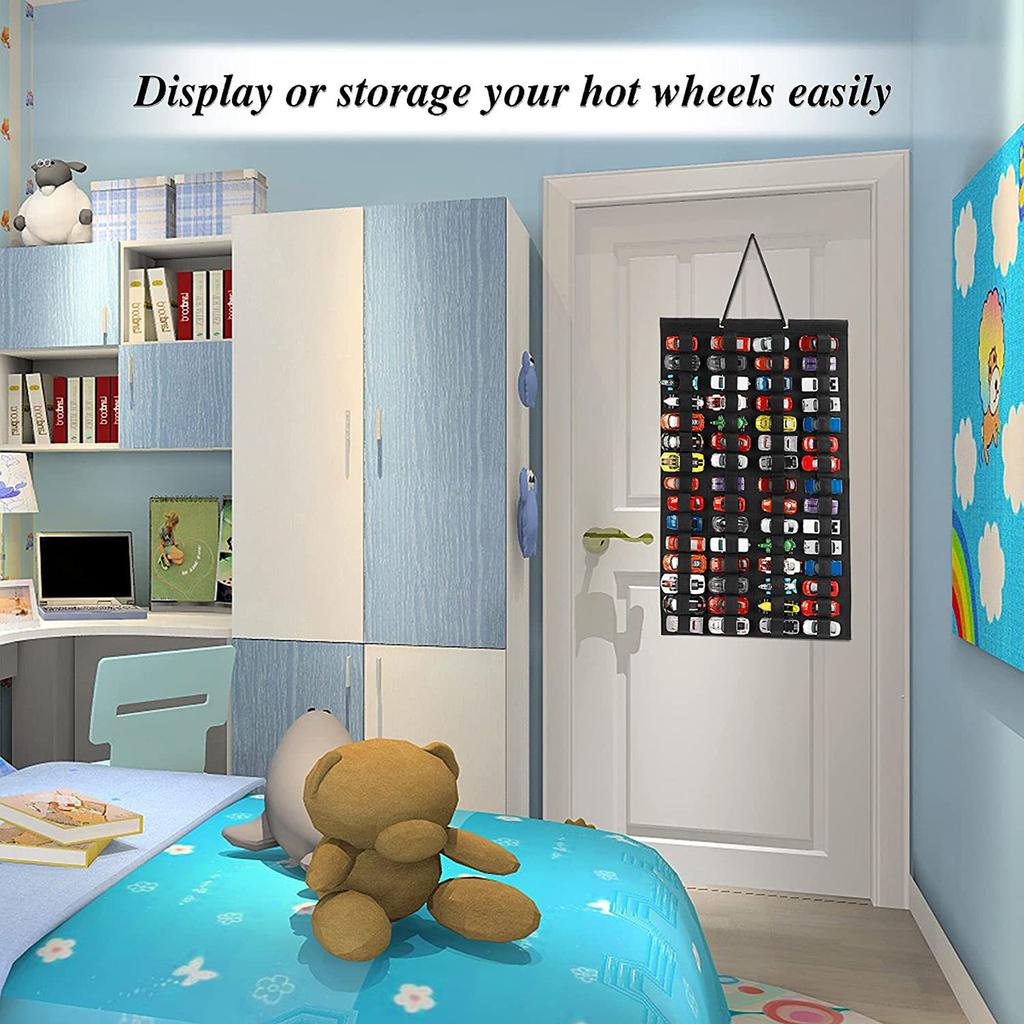 Hanging Organizer For Hot Wheels Wall Mount Model Car Toys Display Case Storage Box Bags Hold Up Toy Cars Kids Gift