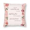 Bible Verse Christian Quote Square Pillowcase Polyester Linen Velvet Pattern Zip Decor Throw Pillow Case Sofa Cushion Cover
