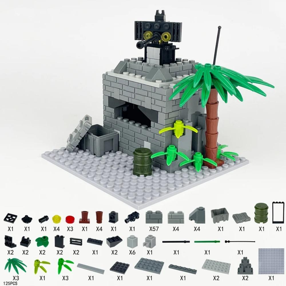 Militarys Scene Defense Watchtowers Command Posts Bases Signal Towers Police Wire Mesh Stands Building Blocks Model Sets Bricks
