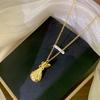Light Luxury Zircon Full Diamond Choker Necklace Titanium Steel Versatile Minimalist Accessories for Women