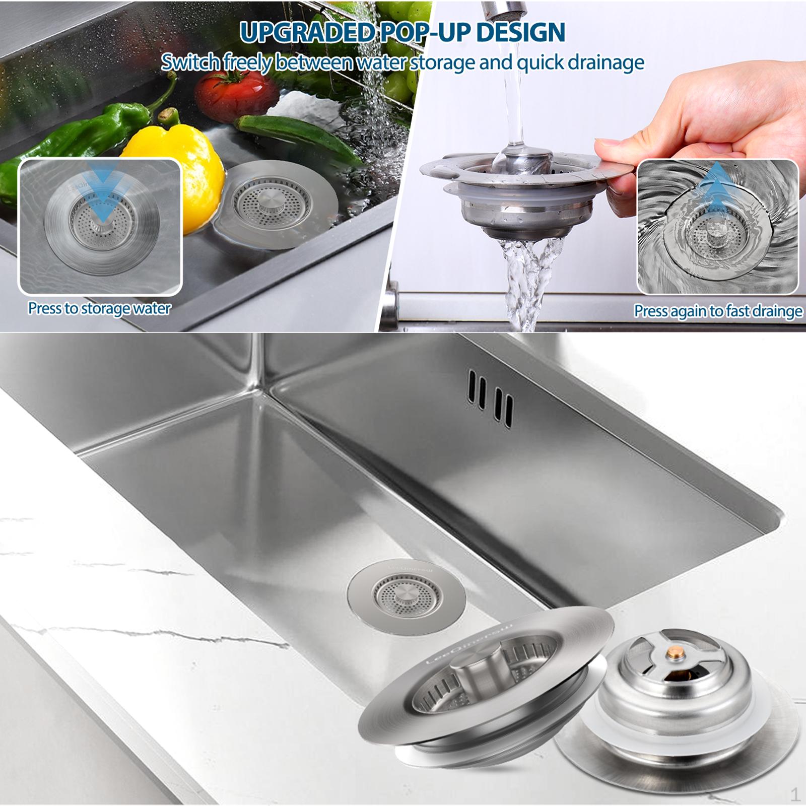 

2 шт. фильтр для слива кухонной раковины и комплект заглушек из металла Style B