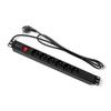 Qoltec PDU power strip for 19'' RACK | 1U | 16A | 6xSCHUKO | 2m
