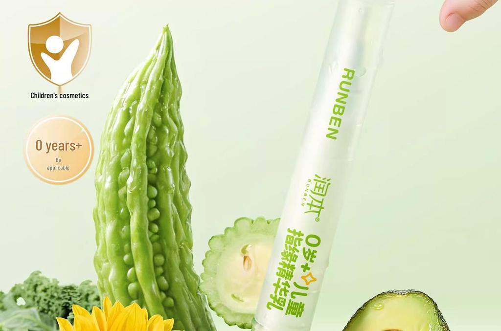 Runben Children's Cuticle Cream: Moisturizing, Nourishing Balm with Bitter Melon, Anti-Bite Formula for Hangnails.