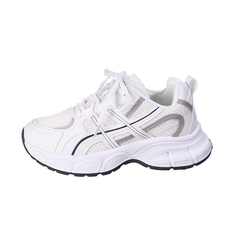 Summer breathable mesh thick-soled dad shoes women's 2025 new popular versatile lightweight soft-soled casual sports shoes