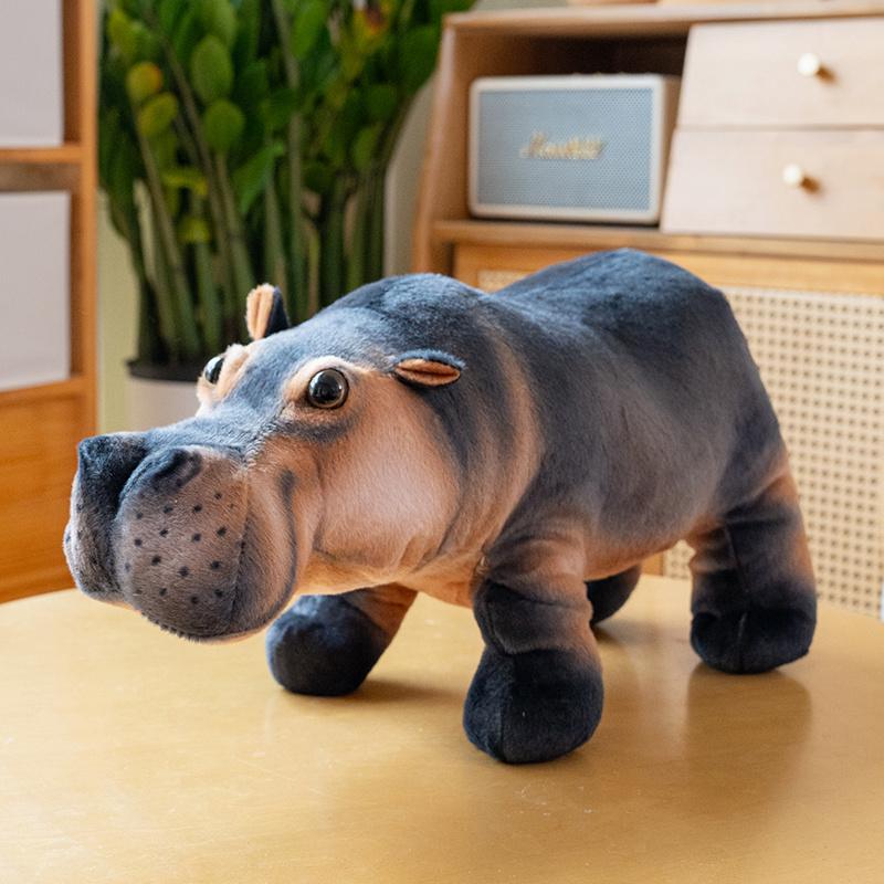 

Simulated Hippo Plush Toys 30-40cm Cotton Stuffed 3-d Print Hippo Doll Cool Room Decor Office Nap Pillow Kids Birthday Gift 30CM