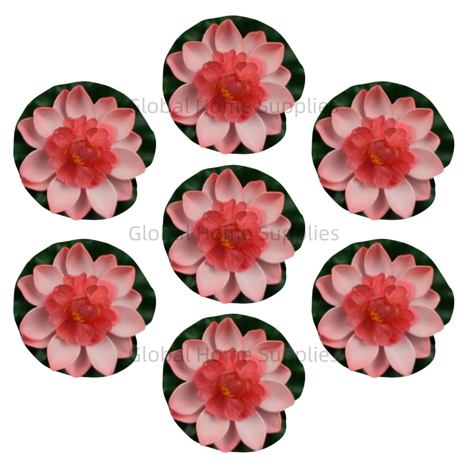 

7 Pack Artificial Floating Foam Lotus Flowers Water Lily Pond Plants Home Garden 10cm/4 Diameter Floating Pond Decor Decoration