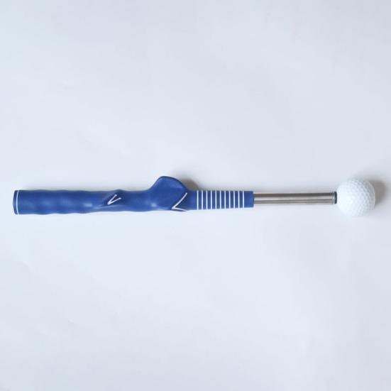 Golf Grip Swing Training Aid with Click Feedback Retractable Club Tempo Trainer for Warm-Up Indoor Practice Telescopic Short Club for Right Left