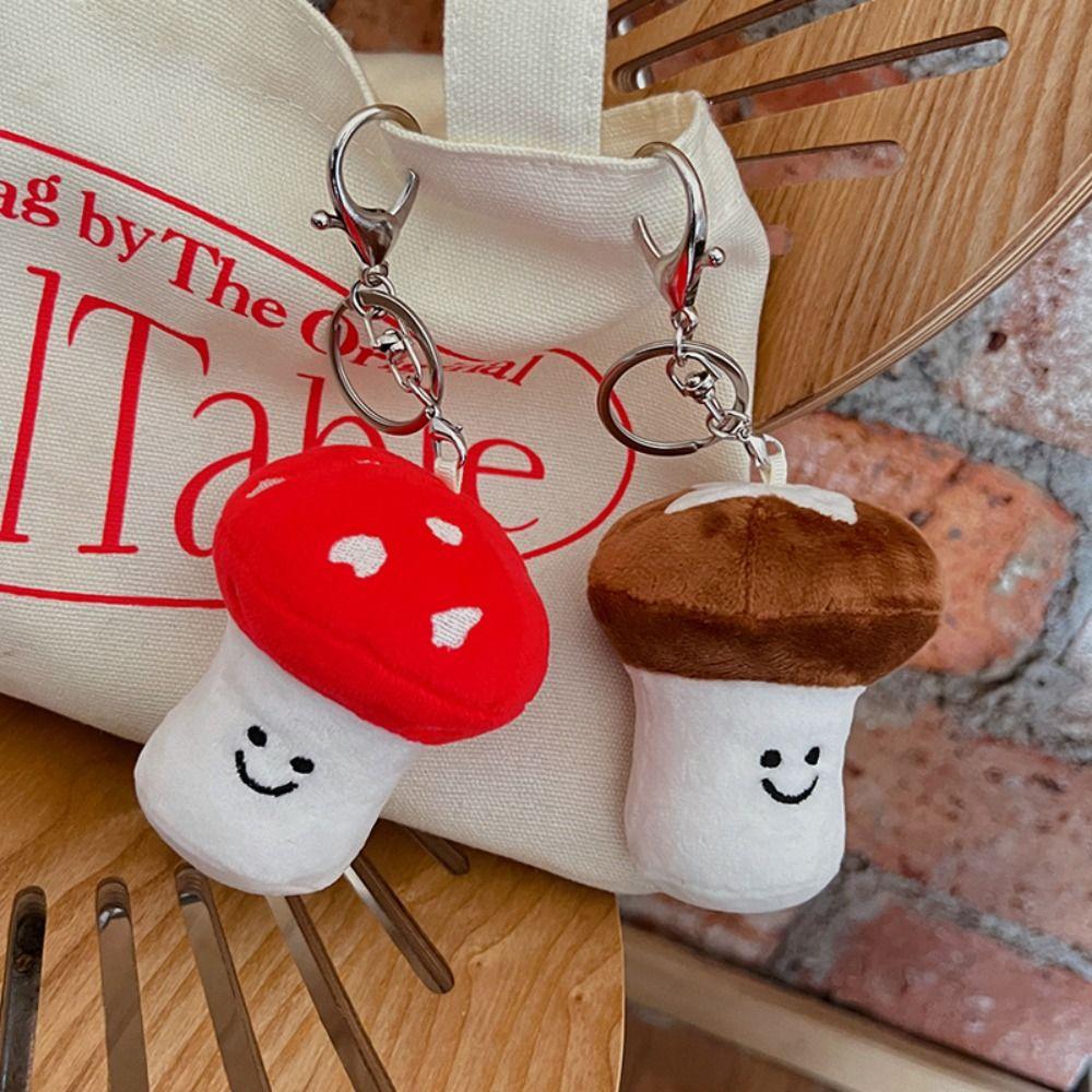

Backpack Charms Mushroom Plush Key Chain Xianggu Plush Doll Toy Cute Nuts Pendant Decoration