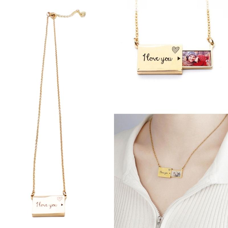 Sublimation Necklace Storage Drawer Necklace Unique Style Chain Necklace Pendant Necklace Alloy Material for Daily Party