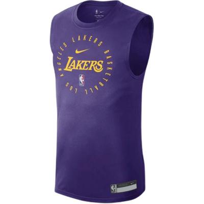 NBA Lakers 24-25 sezono marškinėliai be rankovių kvėpuojantys marškinėliai unisex Purple HF1964504