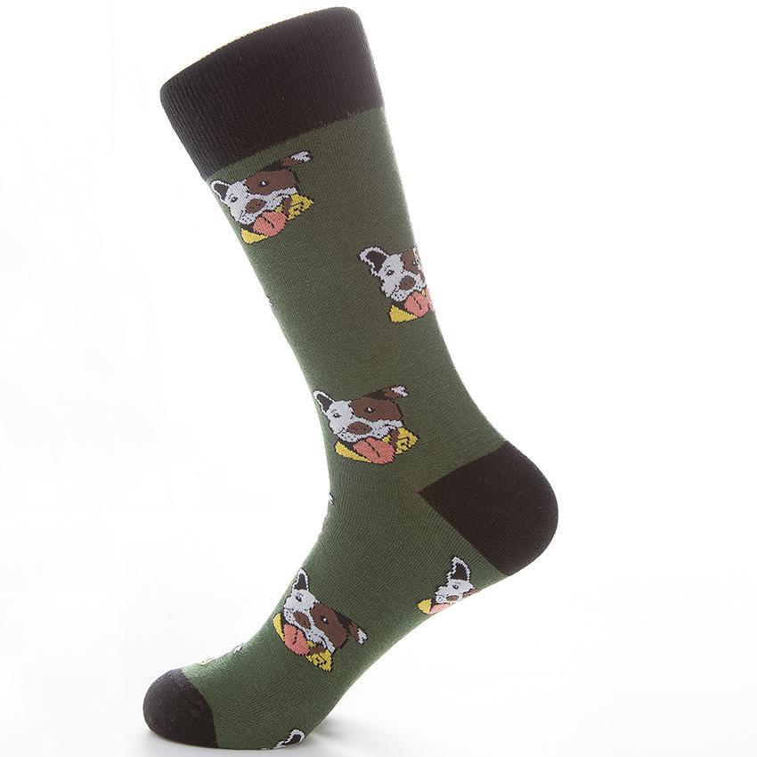 1 Pair Kawaii Dog Women Socks Happy Funny Socks Fruit Harajuku Candy Colors Mid Socks Casual Crew Socks Women Size 35-42