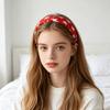 Women Headband USA Flag Independence Day Stars Stripes Pattern Headband Sponge Filling Non-Slip Hair Hoop Holiday Party Hair Accessory