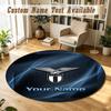 Round Rug Custom NameLazio FC Pattern Non Slip Carpet Home Floor Decor