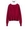Korean Style Ruffle Hem Knit Cardigan - Women's Slim-Fit Waist-Cinching Outerwear for Autumn