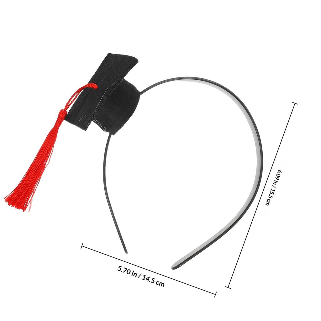 Mini Graduation Cap Headband Comfortable Graduation Hat for Party Decoration Grad Selfie Photo Prop Accessories