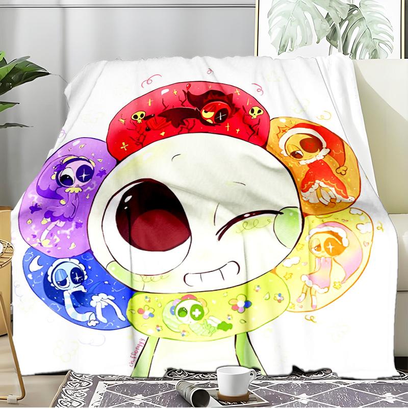 Colorful Cartoon Dandy Blanket Flannel Throw for Sofa, Indoor, Camping, Living Room, Office, Chair, And Bed Soft Birthday Gift