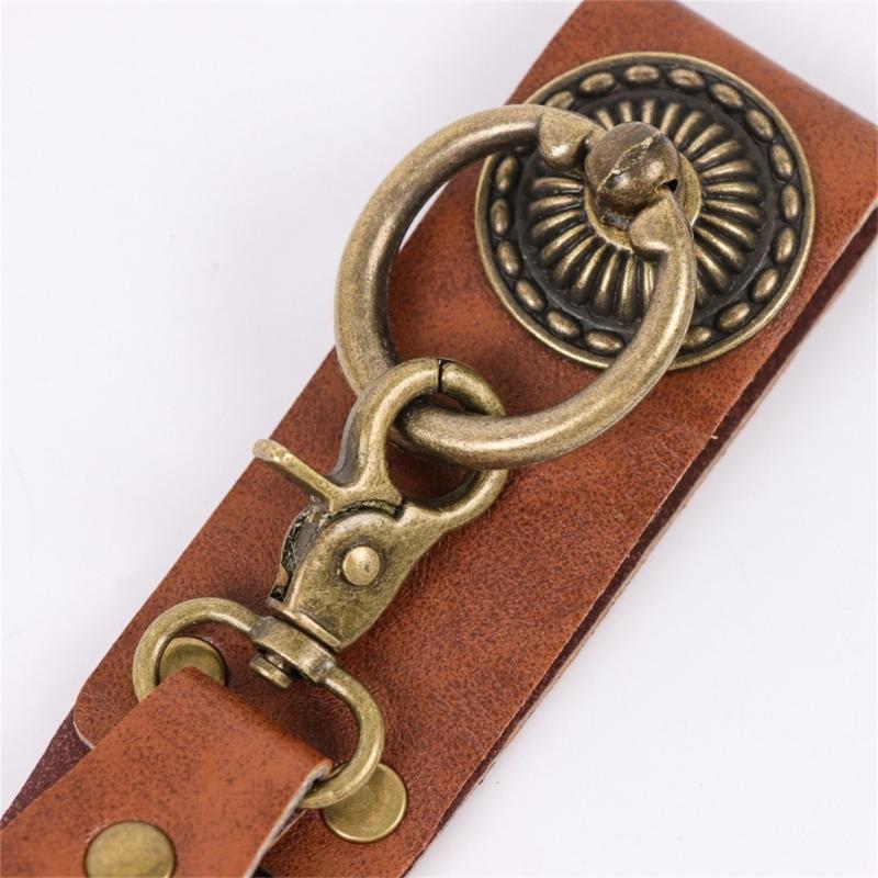 Historical Reenactment PU Leather Belt Buckle With Antique Finish For Cosplay Event And Theme Parties