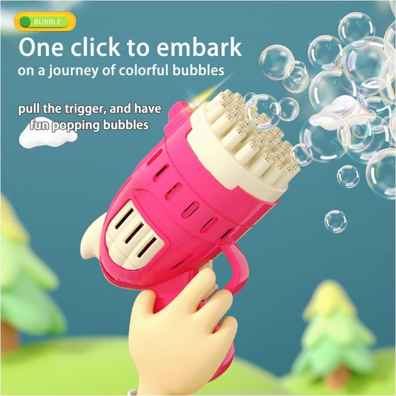 Summer Outdoor Activities Handheld Bubble Toy Bubble Gun Holiday Gift (Without Bubble Water)