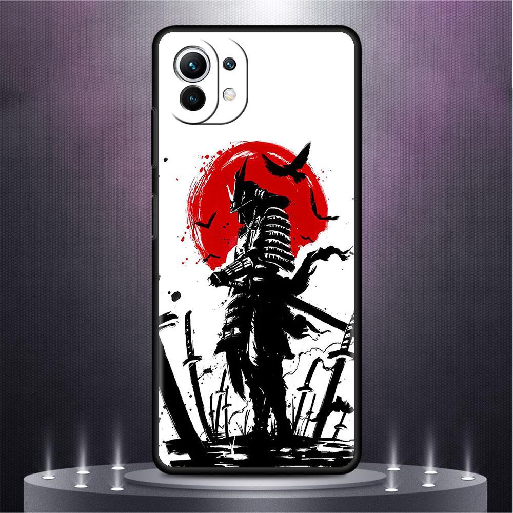 Landscape Ink Painting Japan Samurai Art Case For Xiaomi Mi Poco X3 NFC M4 M3 Pro F3 GT F1 11 Lite Note 10 11T 10T Phone Cover