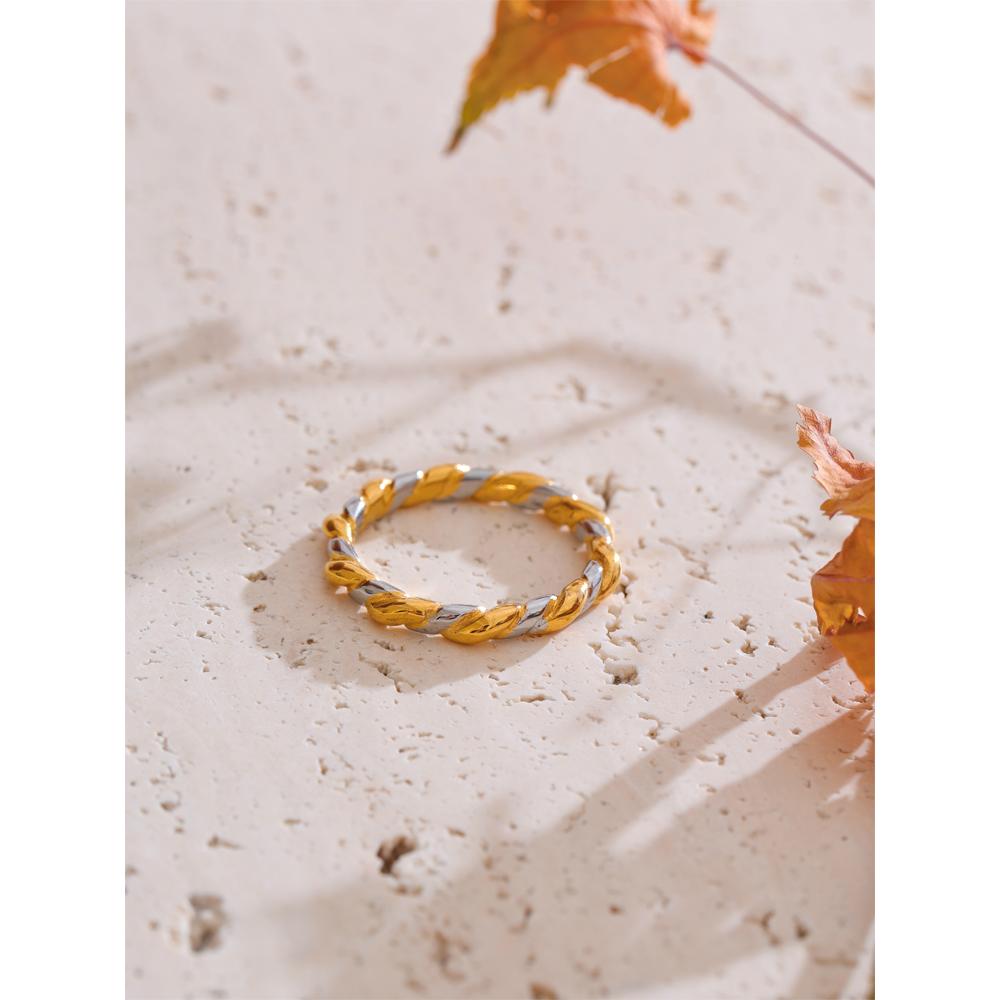 Yhpup Size 6 7 8 9 Minimalist Stainless Steel Metal Mix Finger Ring Fashion Chic Daily PVD Plated Fashion Jewelry for Women 2025