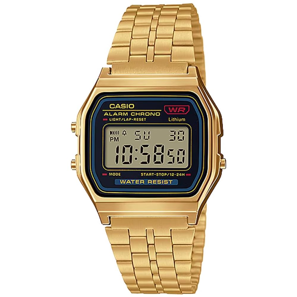 Casio Classic A159WGEA-1VT Men s Watch Gold Stainless Steel Water Resistant Quartz