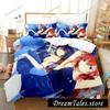 Anime Kawaii Waiting in The Summer Bedding Set Boys Girls Twin Queen Size Duvet Cover Pillowcase Bed Kids Adult Home Textile