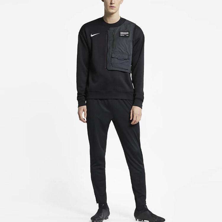 Nike FC Shell Men's Long-Sleeve T-Shirt Black White AQ0671-010