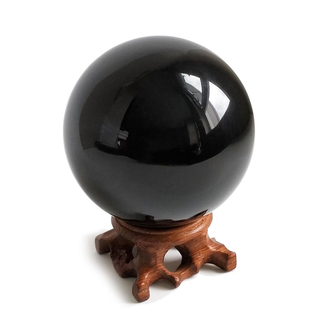 Roher Obsidianstein, Runde Kristallkugel, Naturstein, Reinigung, Kraftstein, Schutz vor Bösem, Schmuckstück, Heilung, Glück, Beliebtes Produkt