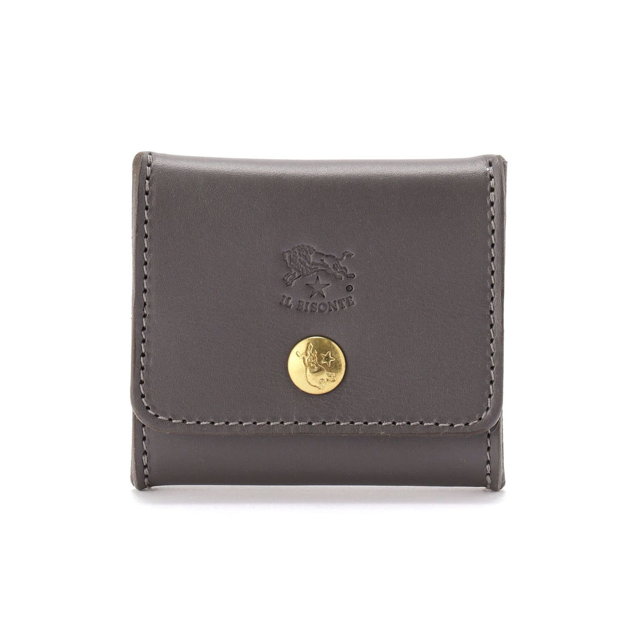 

Coin Case Coin Purse Leather Genuine Leather Cowhide Unisex Iron [IL BISONTE] Women s Men s