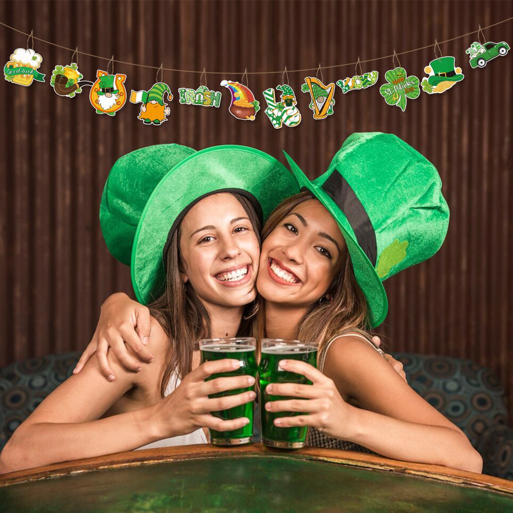 12pcs/set St. Patrick's Party Decoration Hang Tag, Irish Festival Party Decoration Hang Tag, Hang Card,Party Hang Tag Decoration