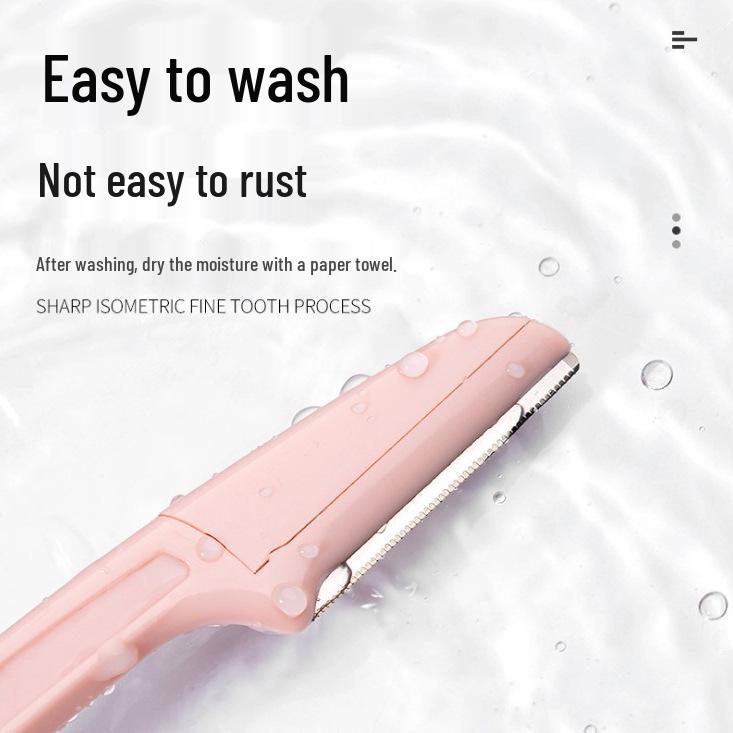 Beginner's Folding Eyebrow Razor Set with Protective Net and Anti-Scratch Safety Design