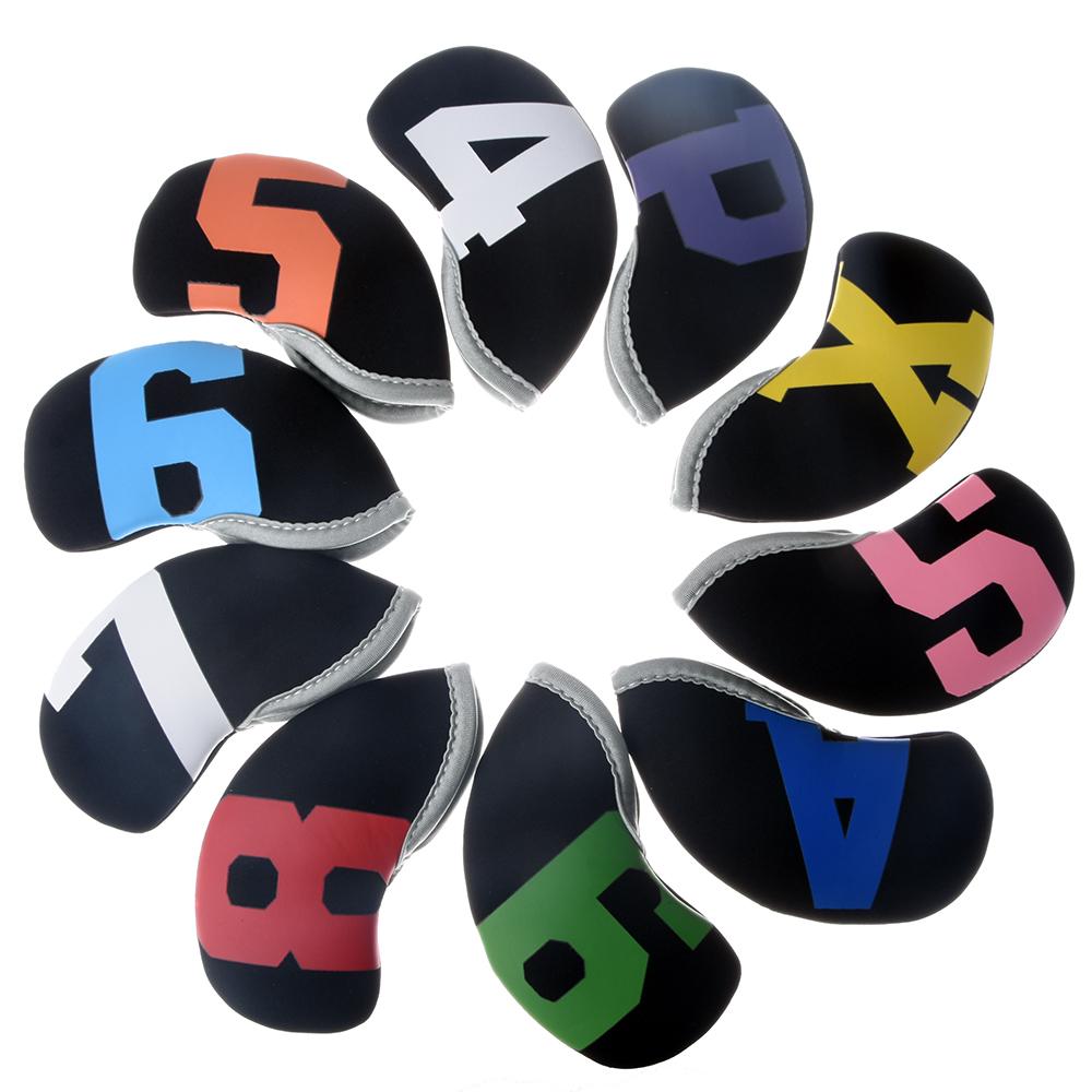 10Pcs Golf Iron Headcovers Premium Neoprene Club Protectors for Irons  Durable Golf Accessories
