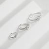 S925 Sterling Silver Twisted Bead Frame Necklace Bracelet DIY Jewelry Spacer