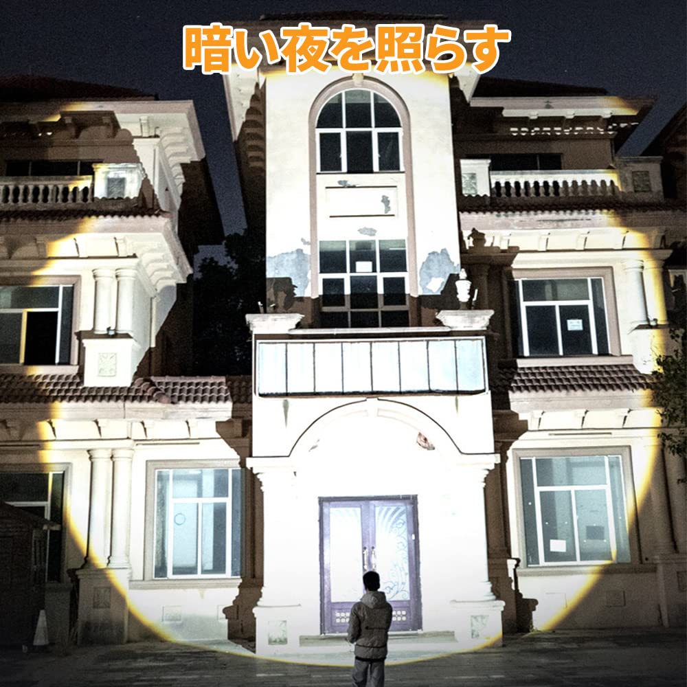 LED Mini 1000 3 Modes of 16340 Zoom IPX4 Ideal for Outdoor Disaster Night Emergency Power and Evacuations High-Brightness Flashlight, Flashlight,