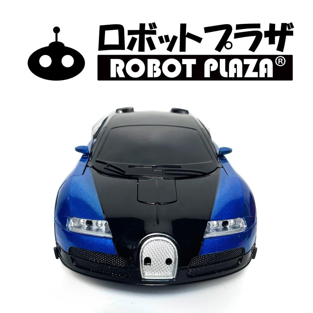 ROBOT PLAZA RC Car, Transforming Robot Toy, One-Button Transformation, Kids Toy, Birthday Gift (Bugatti)