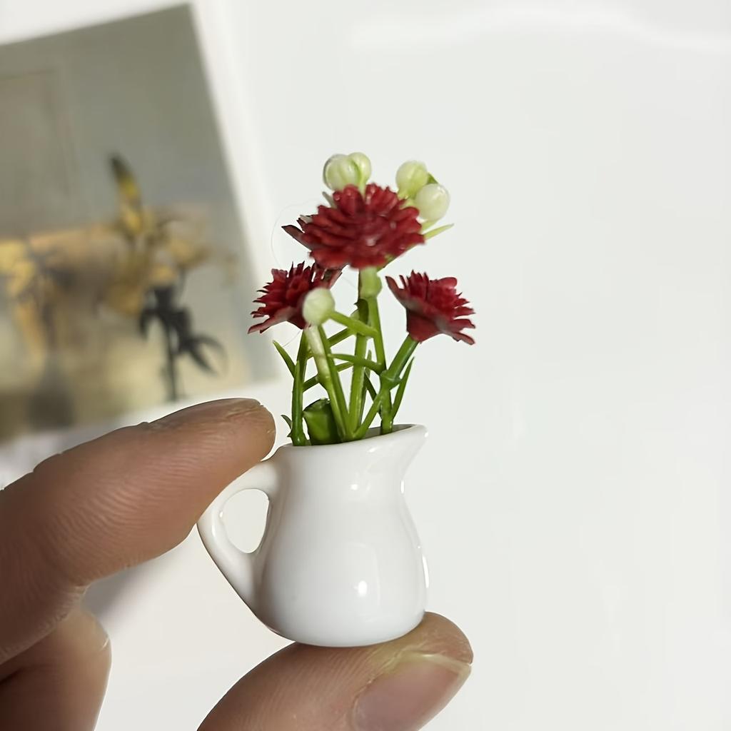 Mini Ceramic Vase Refrigerator Sticker Creative 3D Stereo Home Decoration Magnet